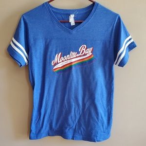🪩 Moonlite Bay Crosslake ringer tee sz M